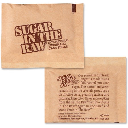SUGAR IN THE RAW Turbinado Cane Sugar, 400PK SMU50390